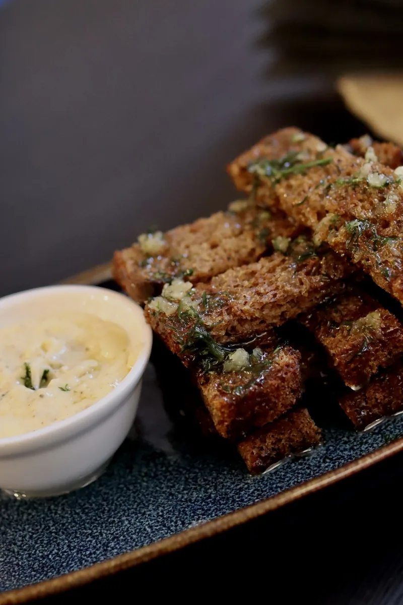 Bread Sticks with Garlic and Cheese Dip
