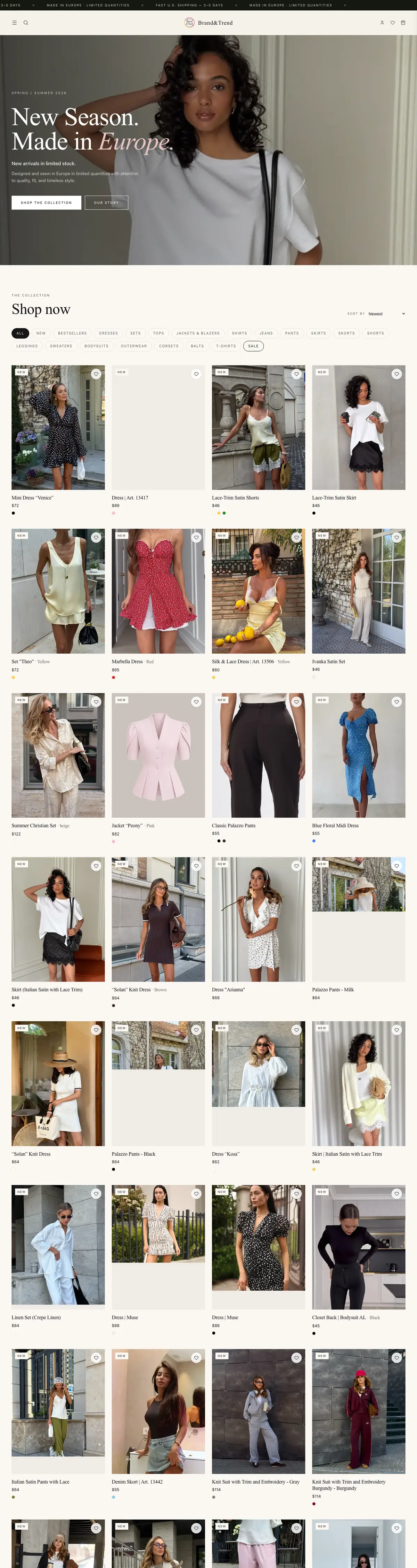 Brand&Trend website by KRAYON