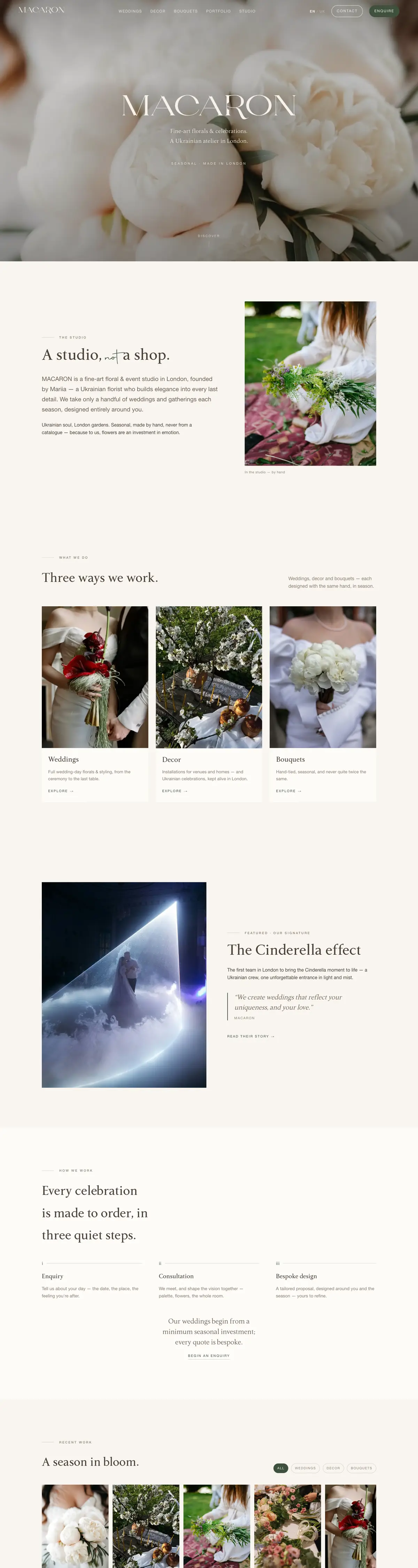 MACARON website by KRAYON